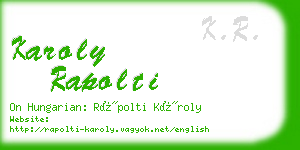 karoly rapolti business card